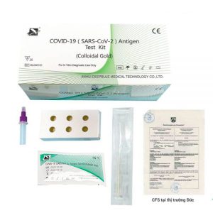 1 HỘP (25 BỘ) - Kit test nhanh DEEP BLUE Covid-19 Colloidal Gold (Đức)