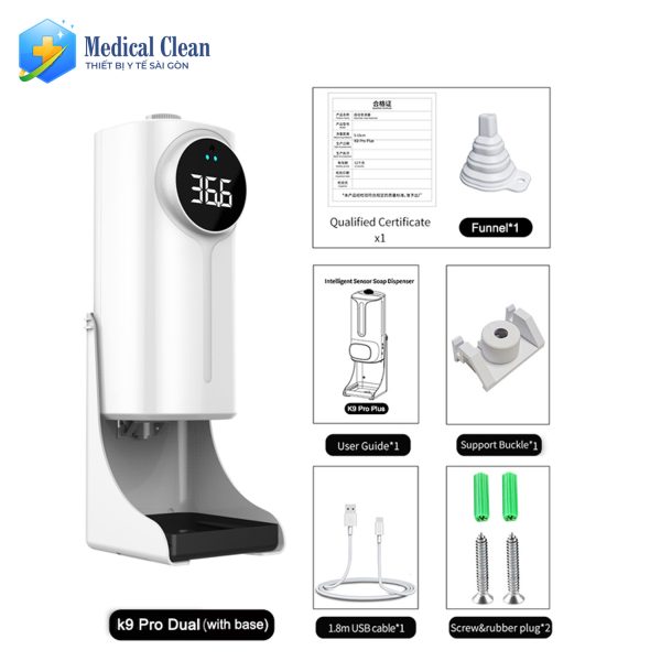 Máy đo nhiệt độ và sát khuẩn tay tự động K9 PRO DUAL