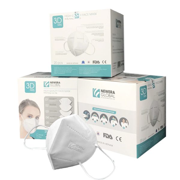 1 HỘP (20 CÁI) - Khẩu trang y tế N95 NEWERA GLOBAL không van