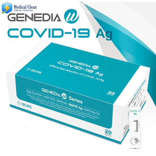 1 HỘP (20 BỘ) – Kit test nhanh dịch mũi họng Genedia W (Hàn Quốc)